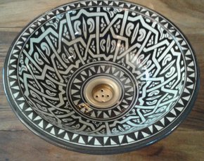 Moroccan pottery sinks