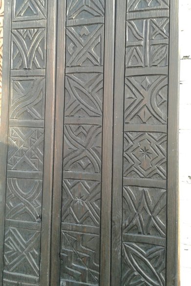Prachtige oude houten deur poort paneel vintage Oosters houtsnijwerk urban Wandpaneel decoratie landelijk stoer vintage industrieel